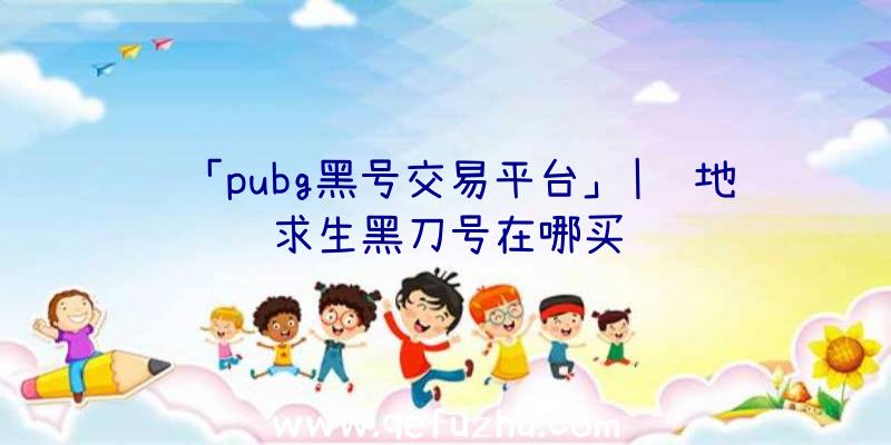 「pubg黑号交易平台」|绝地求生黑刀号在哪买